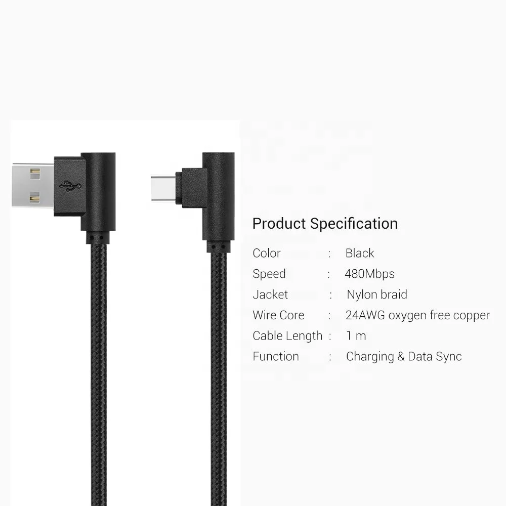 1m Fast Charging Usb Type-c Cable With 5a Copper Conductor 3a Usb 2.0 ...