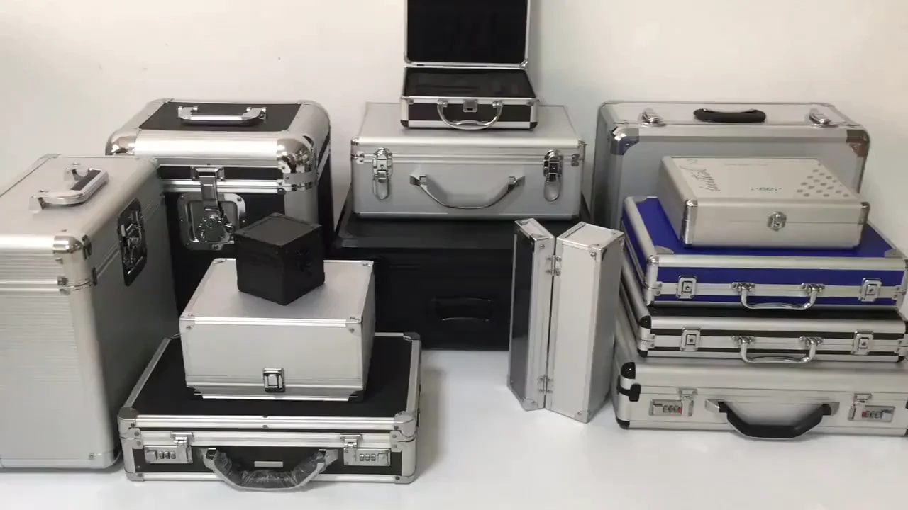 Aluminum Traveling Pistol Case Gun Gear Hard Case 2 Layer Foam Padding