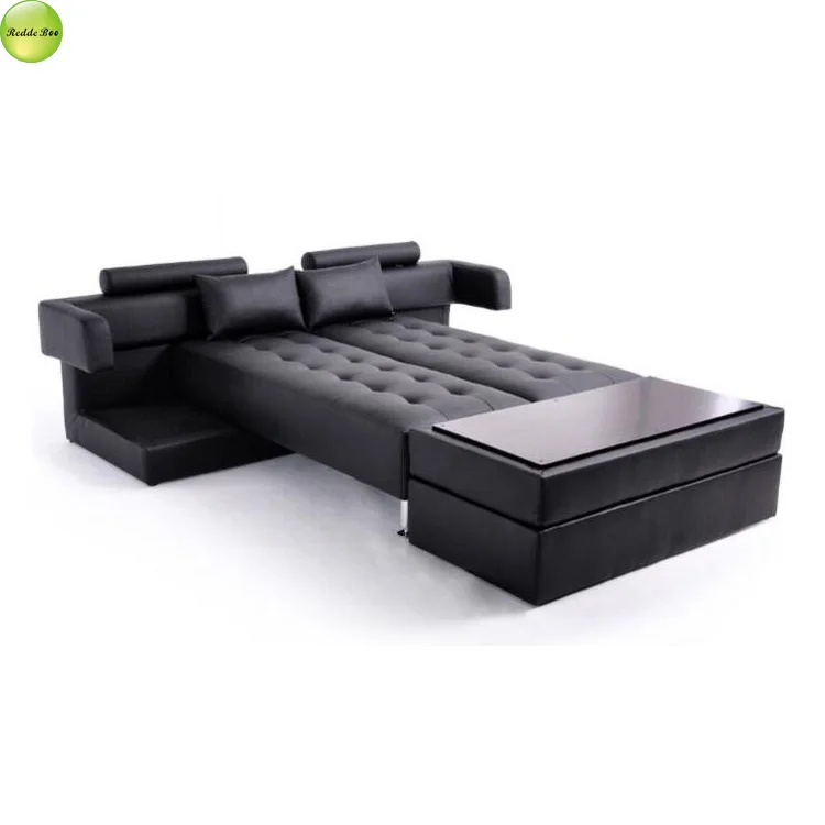 Three Fold Bedroom Sofa Bed Furniture With Cushion And Two Three Fold Bedroom Sofa Bed Furniture
