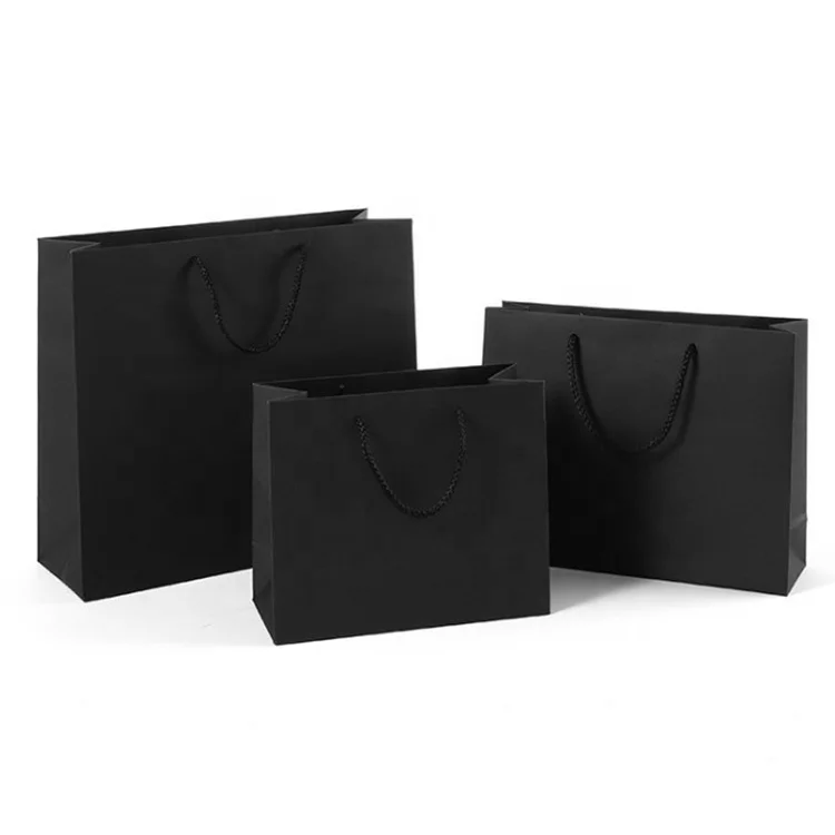 

black paper hopping bag,10 Pieces