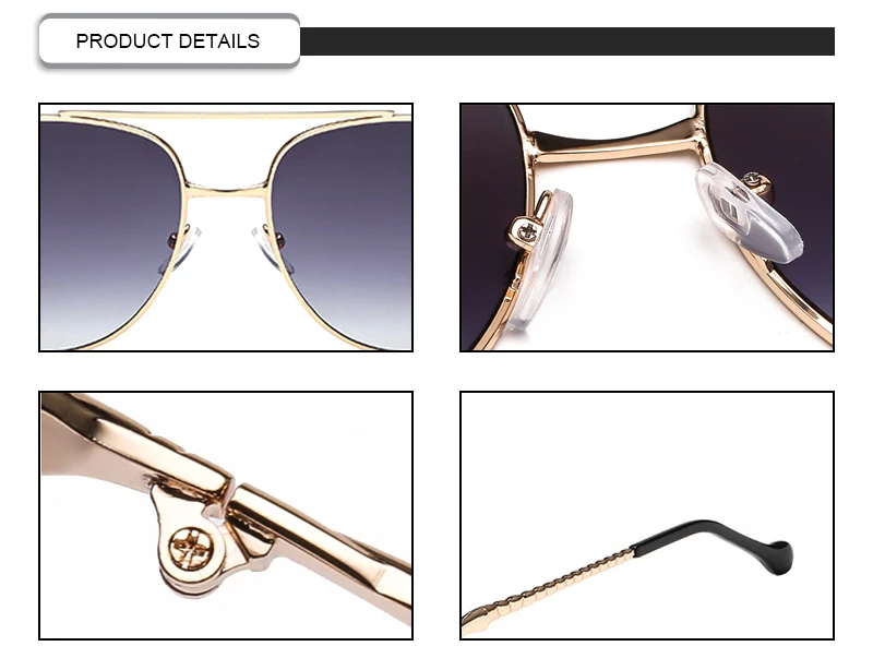 Wholesale Designer Toad Mirror  Women Sunglass Round Female Sun Glasses