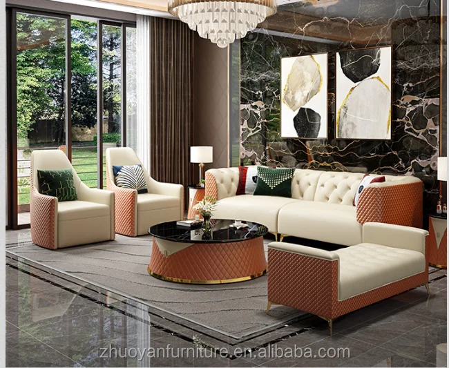 Home 3 Seater Sofa And 2 Pcs Single Sofa Imitation Leather Sofa Set