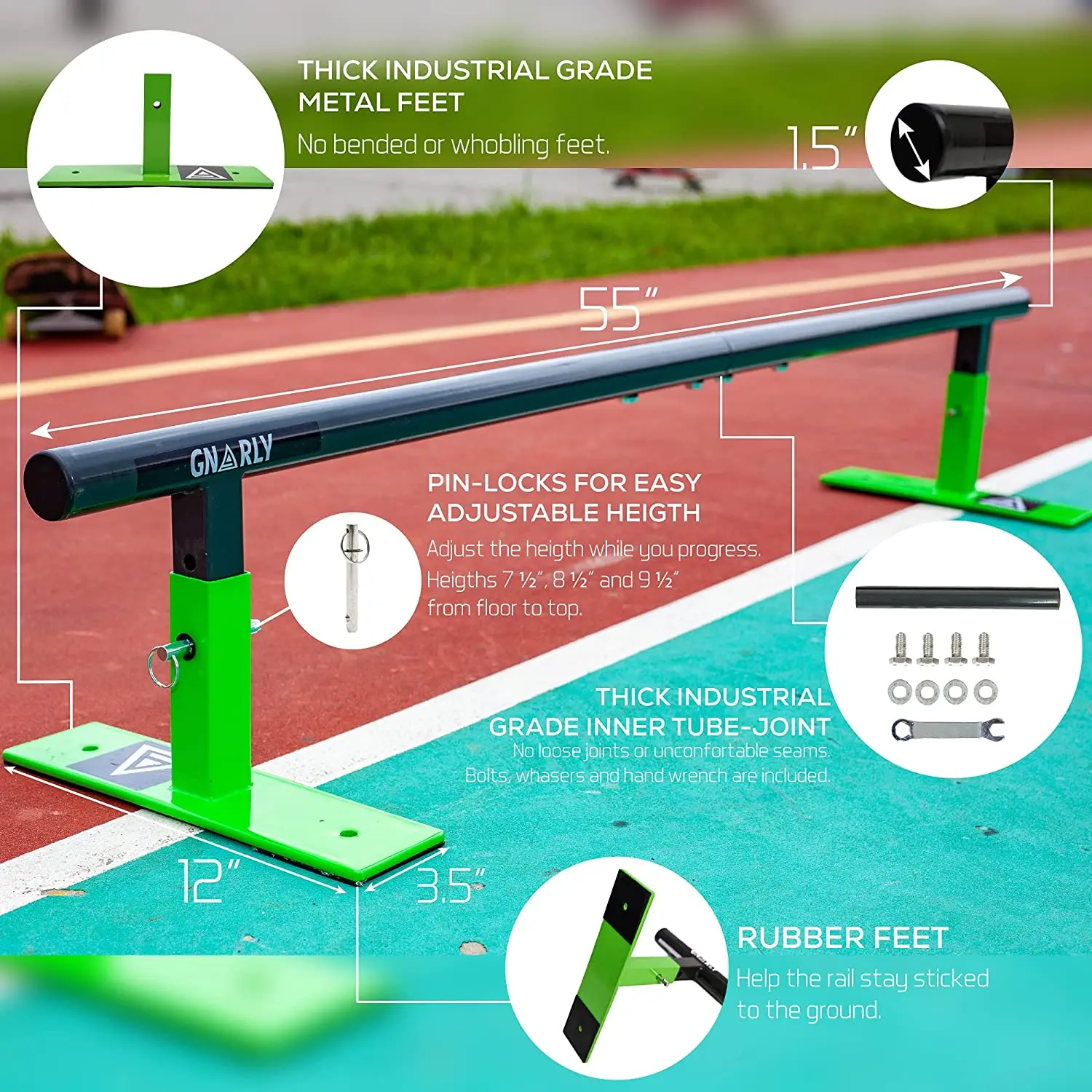 Skateboard Grinding Rail Skateboard Deck Rails Driveway Skatepark Grind