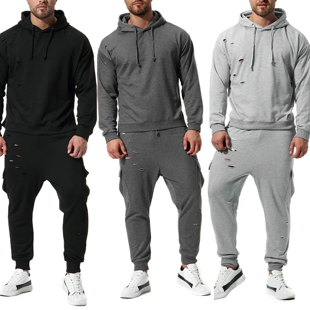 mens joggers and hoodie set