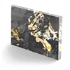 Translucent Faux Black Alabaster Sheet Stone Solid Surface For Home Interior Countertops & Kitchen Decors