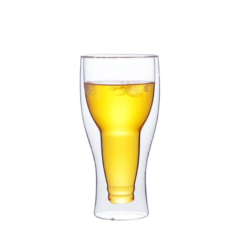 فريد جديد تصميم 350-500 مللي مزدوجة الجدار الزجاج الشرب كوب البيرة الطراز نظارات ويسكي