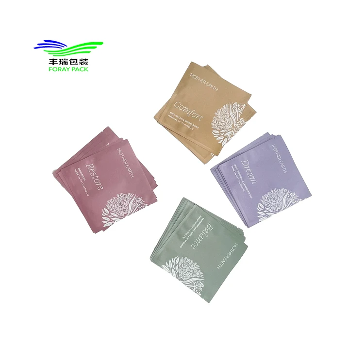 Custom Aluminum 3 Side Seal Dumplings Food Tea Packaging Bag Cooking