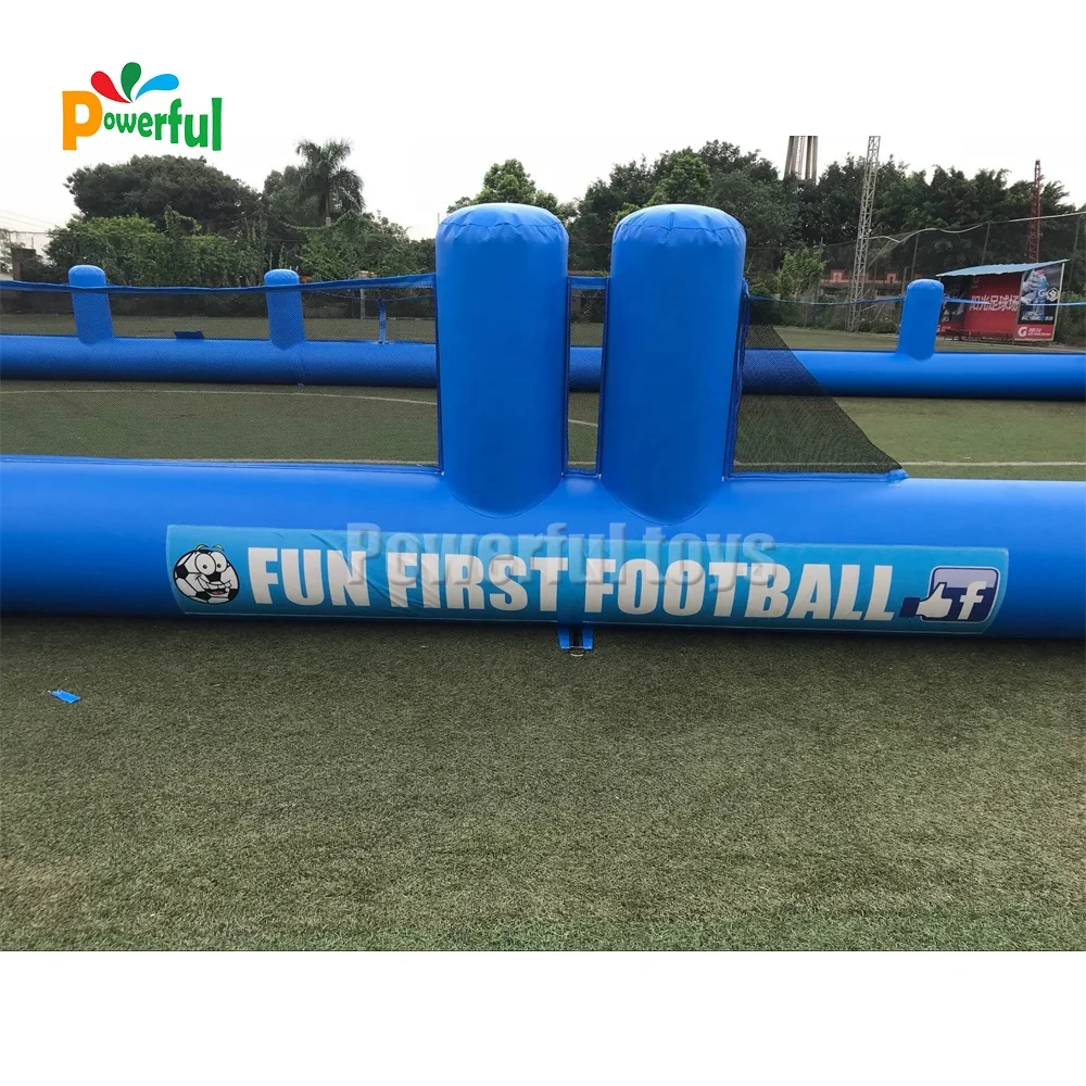 Ready to ship outdoor playground inflatable soap football court inflatable soccer field