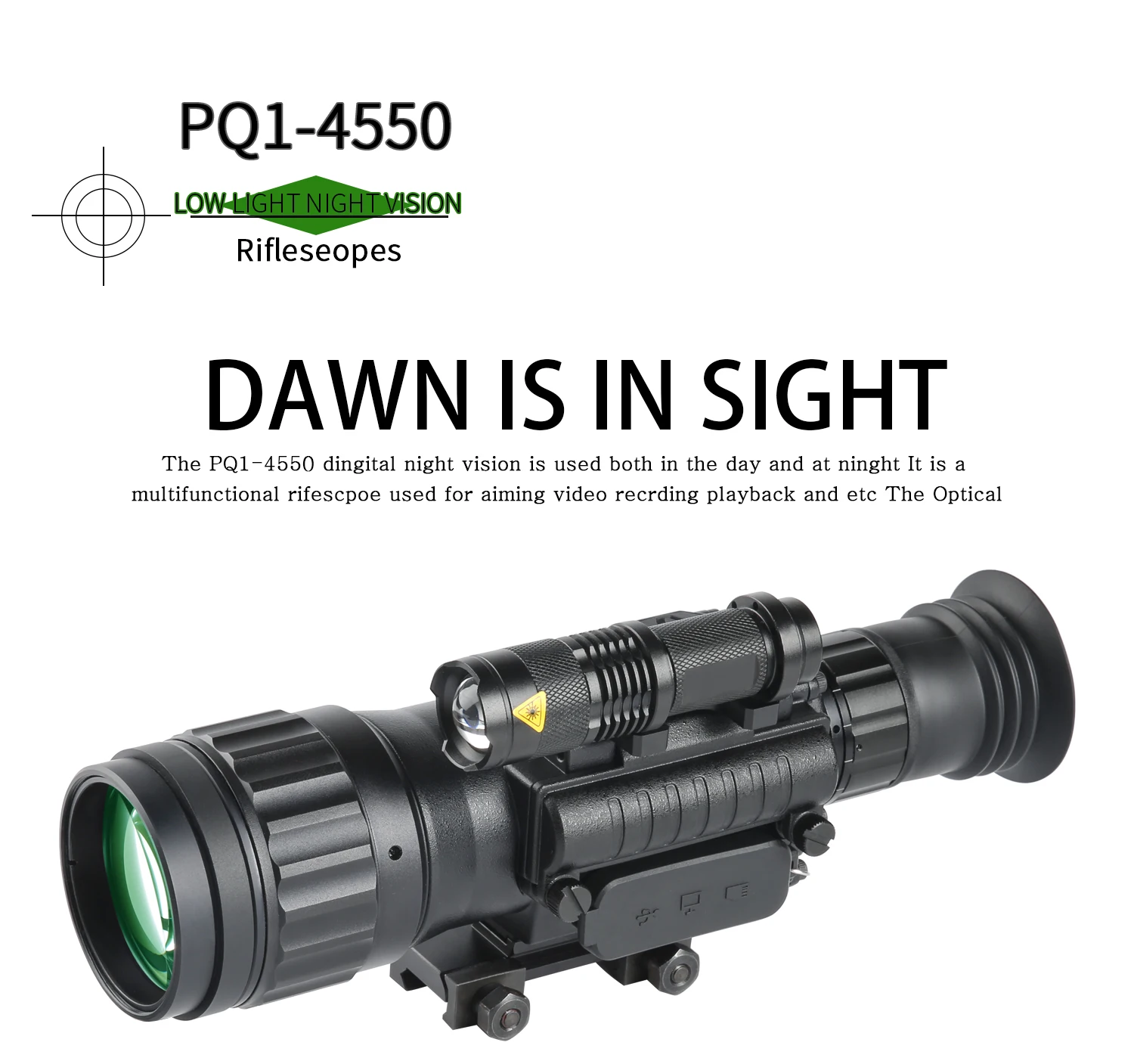 Pq14550 Low Light Night Vision Scope High Quality Camera Night Vision