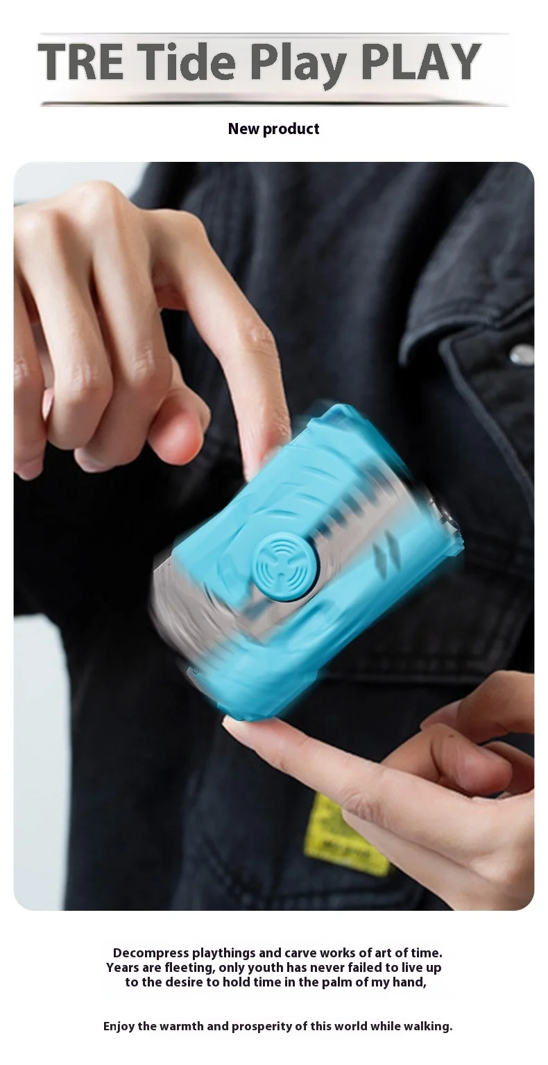 2-in-1 Modern & Classic Folding Rotary Decompression Lighter New Deformation Cyber Celebrity Gift Plastic Material for Smoke
