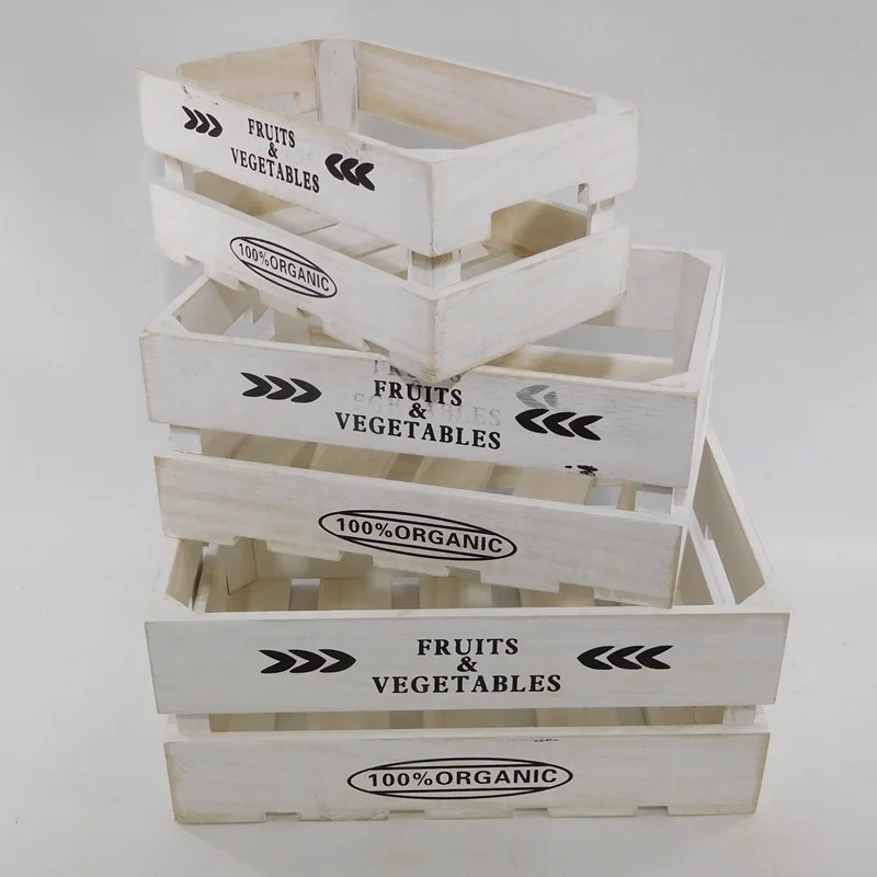 Decorative Wood Crates Nesting Crates Storage Container Rustic Box