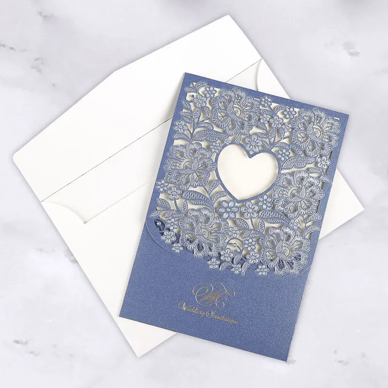 
navy blue invitation cards , royal blue wedding invitation 