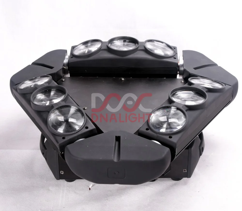 Guangzhou Mini Spider 9*12W RGBW 4 IN 1 LED Sharpy Beam Moving Head Lighting for Dj Disco Night Club Party Stage Light