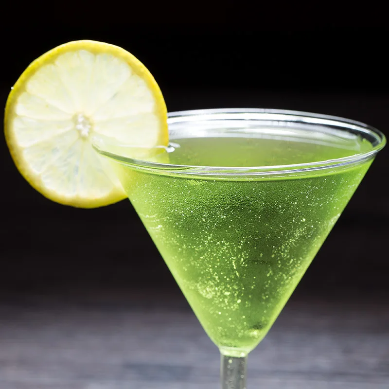 4 Oz Unique Spiral Straw Martini Glass Fancy Bar Party Wine Cocktail