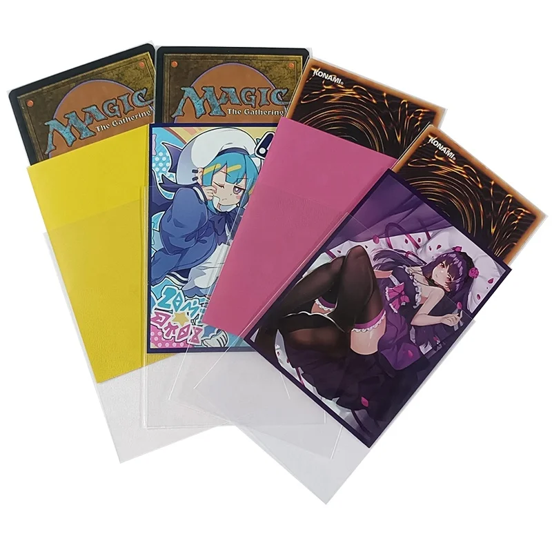 yugioh clear card sleeves YGO Matte Clear Outer Sleeves for Yugioh Cards 65x92mm Board Game Card  Sleeves Tcg Card Sleeve