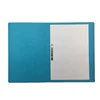Promotional high-capacity large printed full color light blue manila cardboard paper file folder with metal clips with thickness