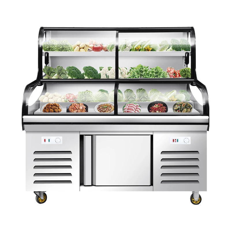 2.0 Meter Commercial Ladder Freezer Classic Style With Sliding Door And ...