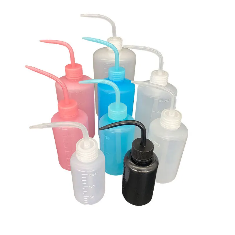 150ml 250ml 500ml 1000ml Plastic Squeeze Lab Wash Bottle Water Rinse Squirt Bottle For Tattoo