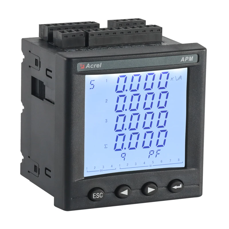 3 phase multifunction panel power meter with profibus SD harmonics APM801