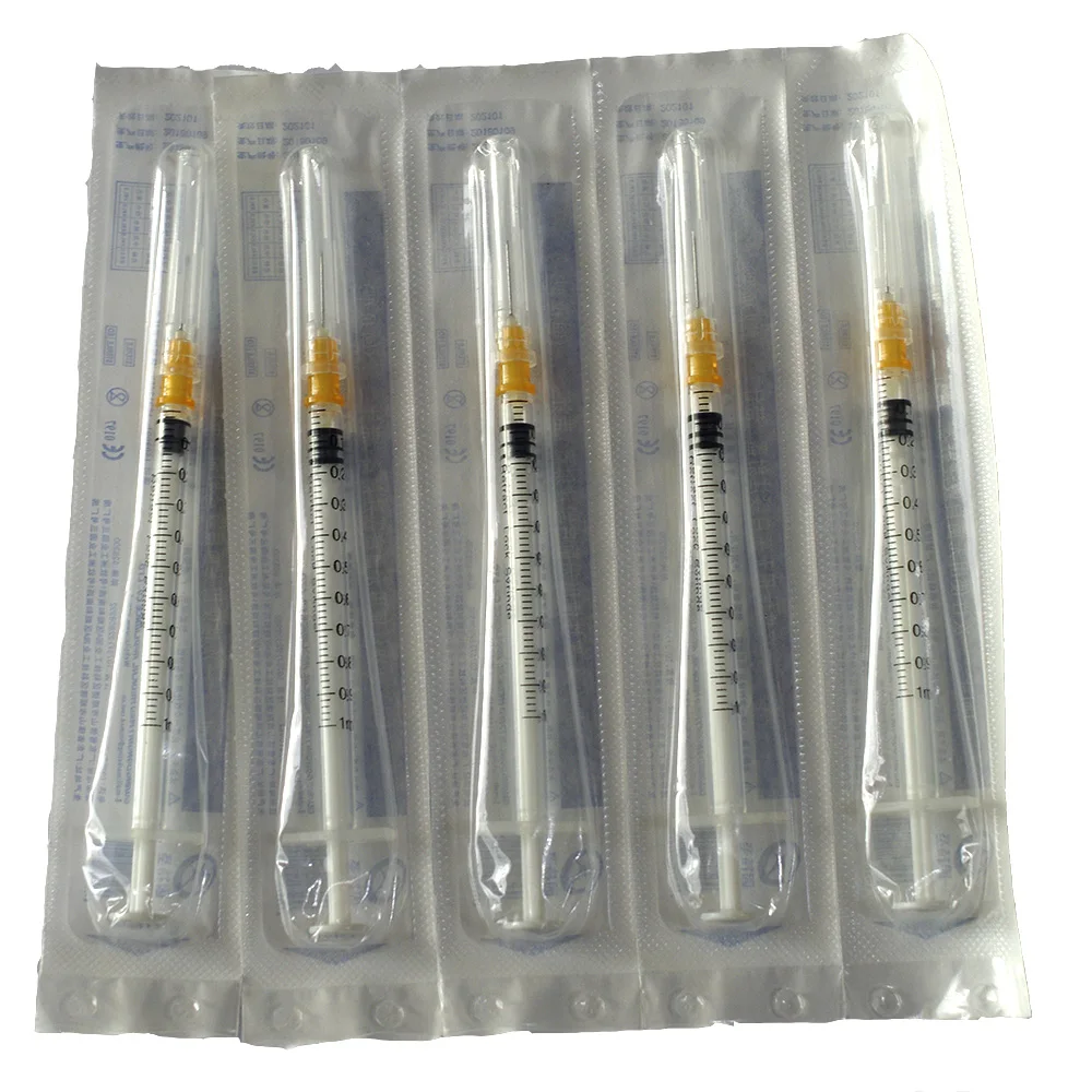 1ml Single Use Sterile Safety Auto-disable Retract Lock Syringe With ...