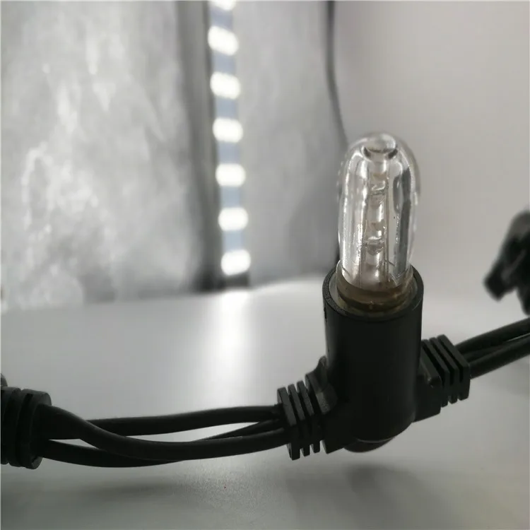 Festoon Waterproof Rubber E14 Led String Light Bulb Socket for Outdoor CE Rohs Christmas 5m 20 Socket 220v IP44 24v 220 1 Years