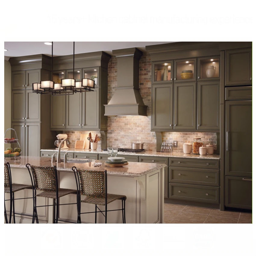 High Quality Maple Wood Painted Kitchen Cabinet from China Factory