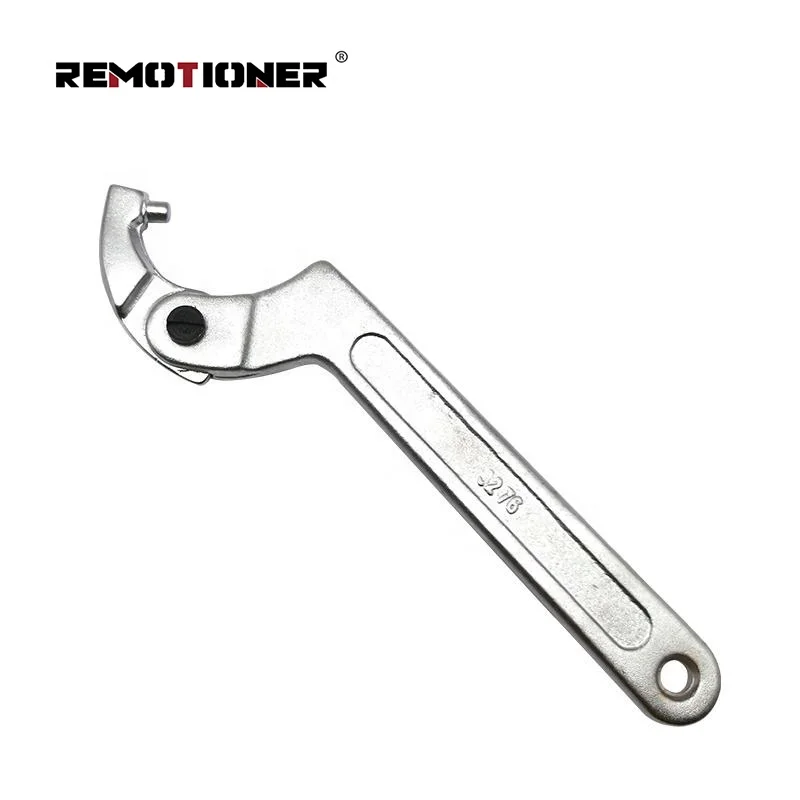 Adjustable C Type Hook Wrench 1 1/4''-3'' Spanner Multi-function 32-76mm  Round Head C Shaped Wrenches