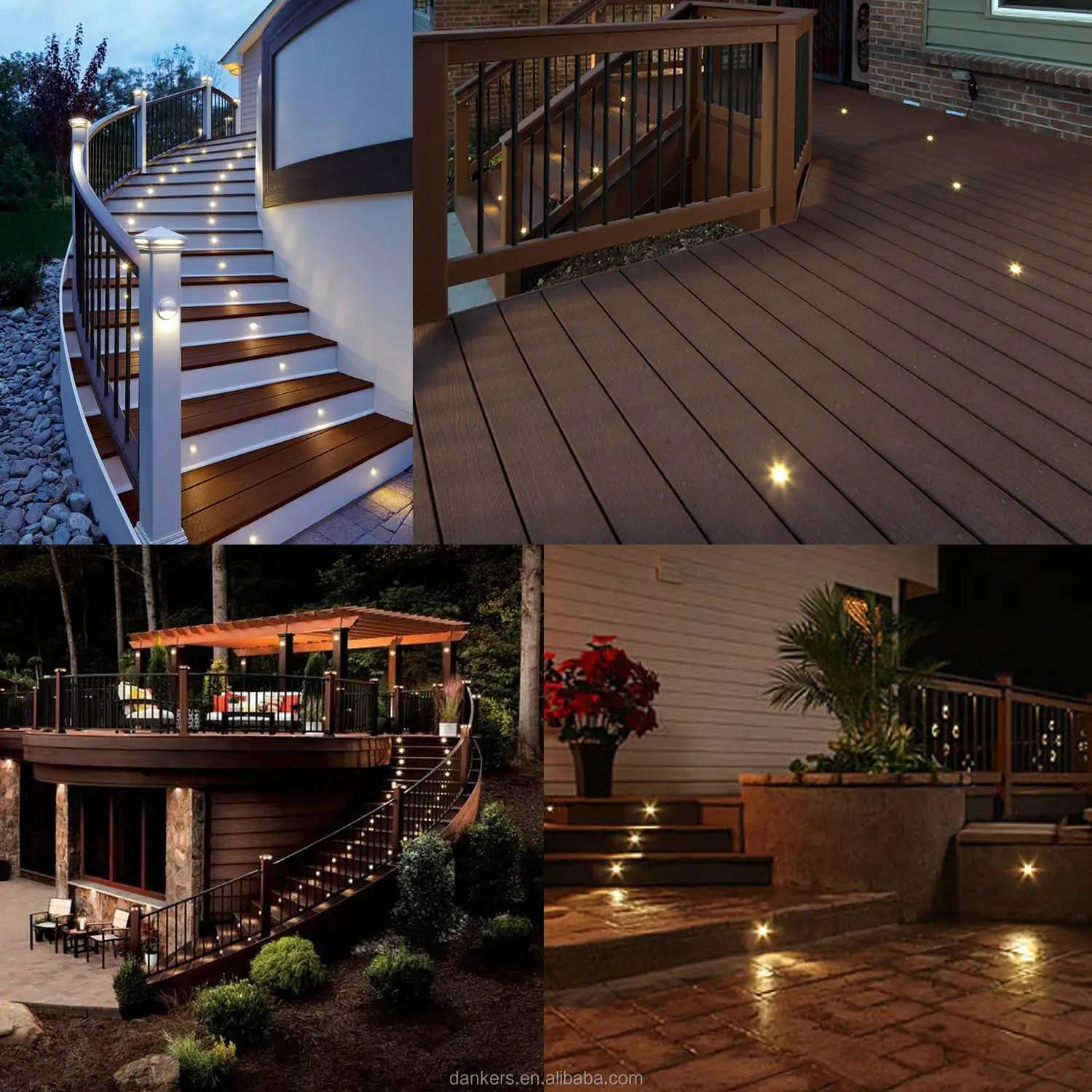 Recessed Led Deck Light Kits With Protecting Shell 32mm In Ground