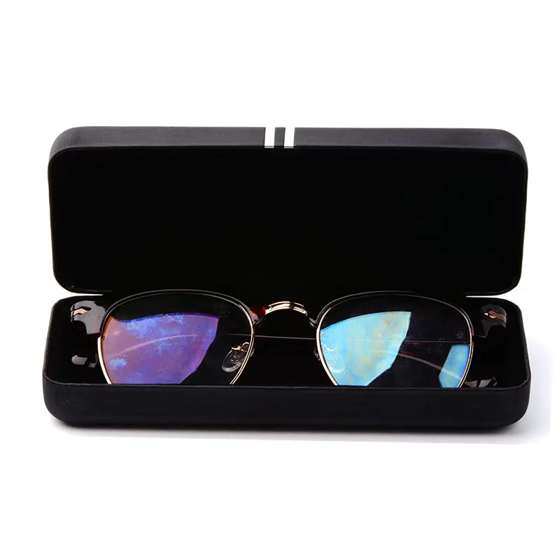 yt3255时尚新款方形手工硬质魔术眼镜盒,带金属盒徽标阅读眼镜盒定制