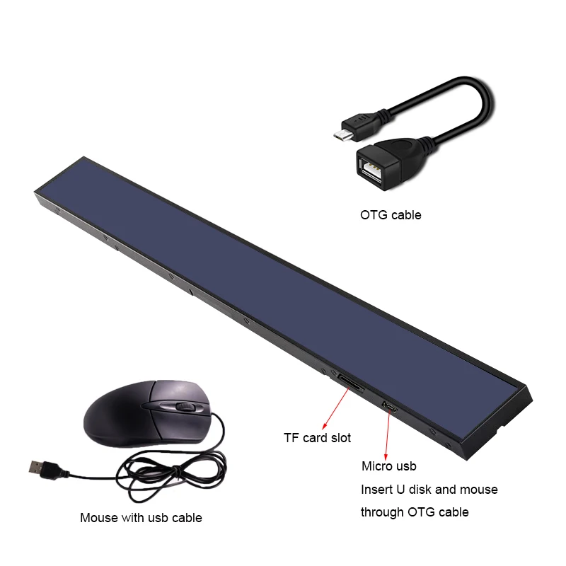 23.1 Inch Shelf Edge Ultra Wide Thin Lcd Screen Display Stretched Bar