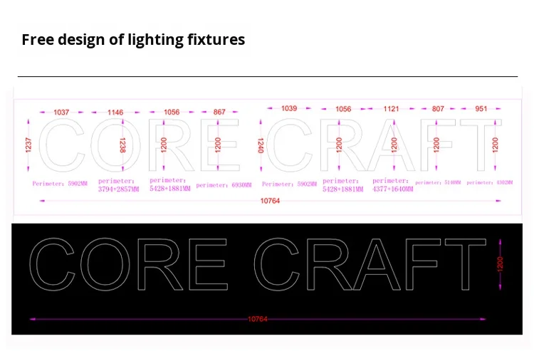 product creative led letter shape pendant light personalized custom gym boxing studio decorative light for living room-18