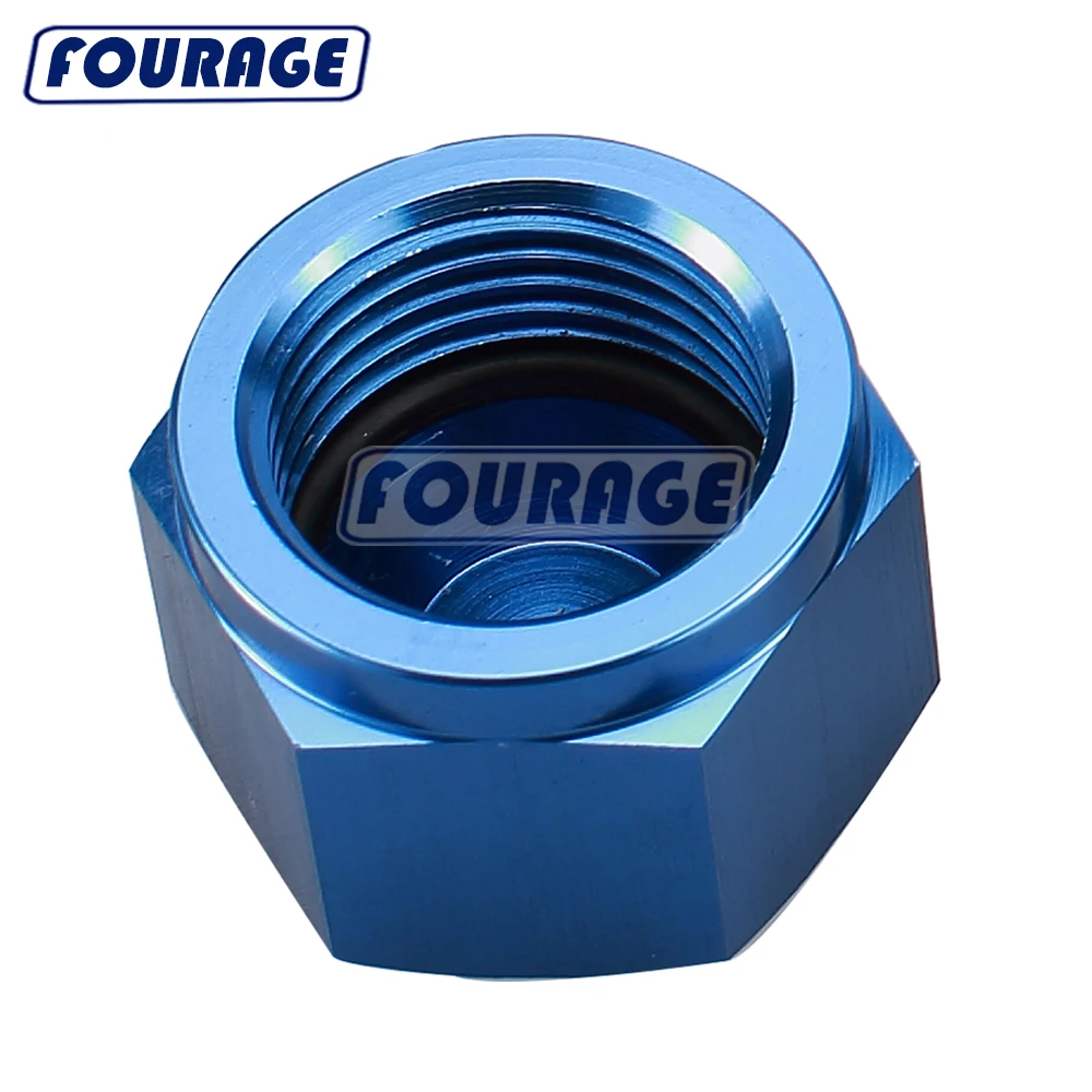 Fourage Aluminum Female AN Flare Cap Plug Hex on End Cap Fitting with O ...