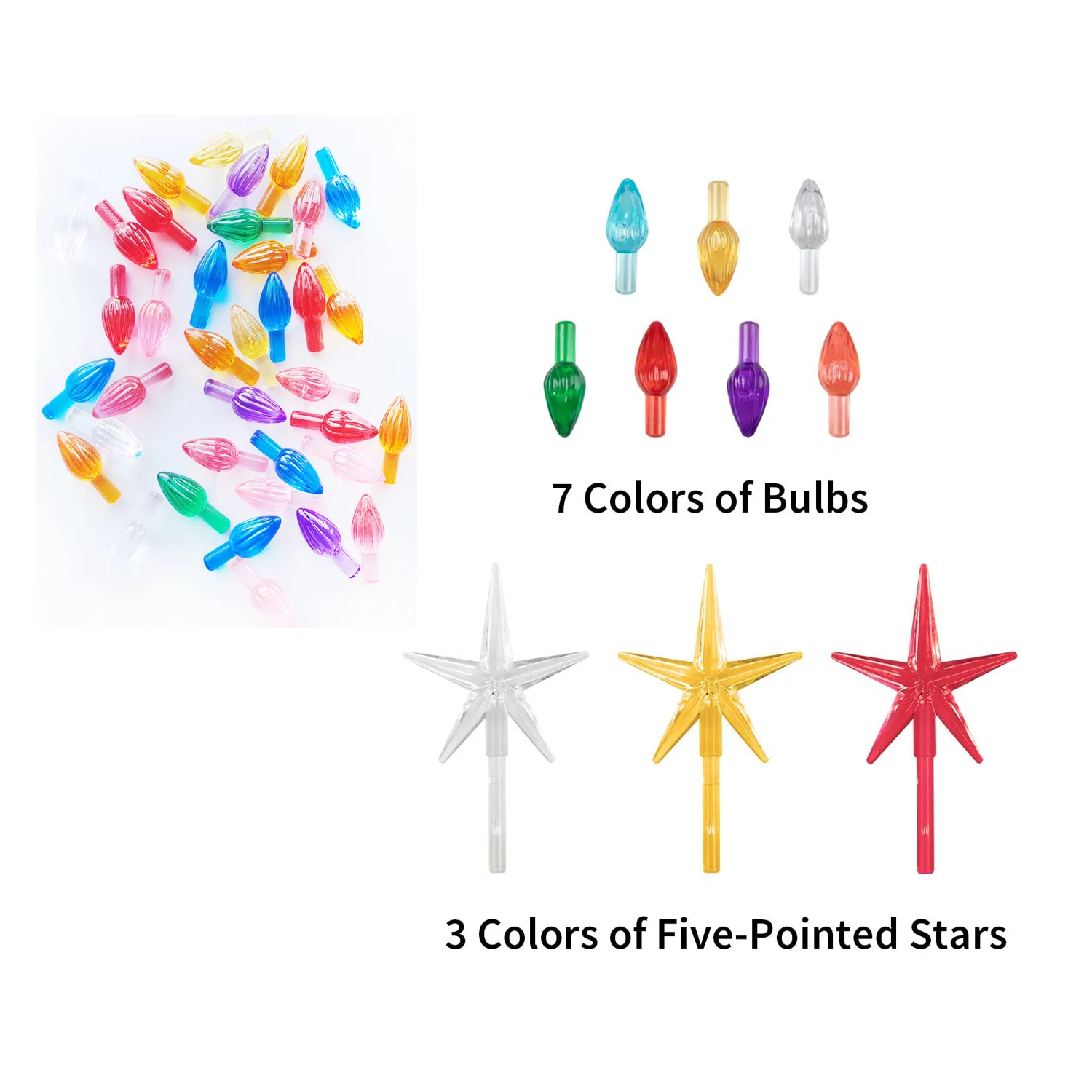 Ceramic Christmas Tree Replacement Lights,Multi Color Medium Plastic Light Up Twist/bulbs Buy