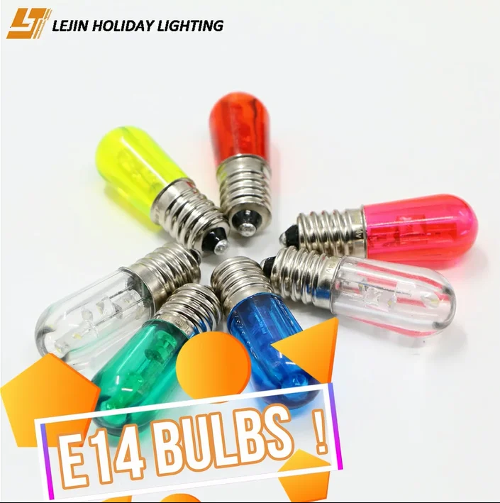 Colorful with red yellow blue green pink warm white E14 bulb waterproof for party decoration