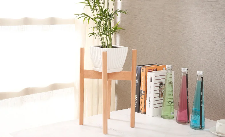 New Rural Style Wooden Flower Plant Stand Multi-purpose Display Decorate Storage Shelf Indoor Outdoor