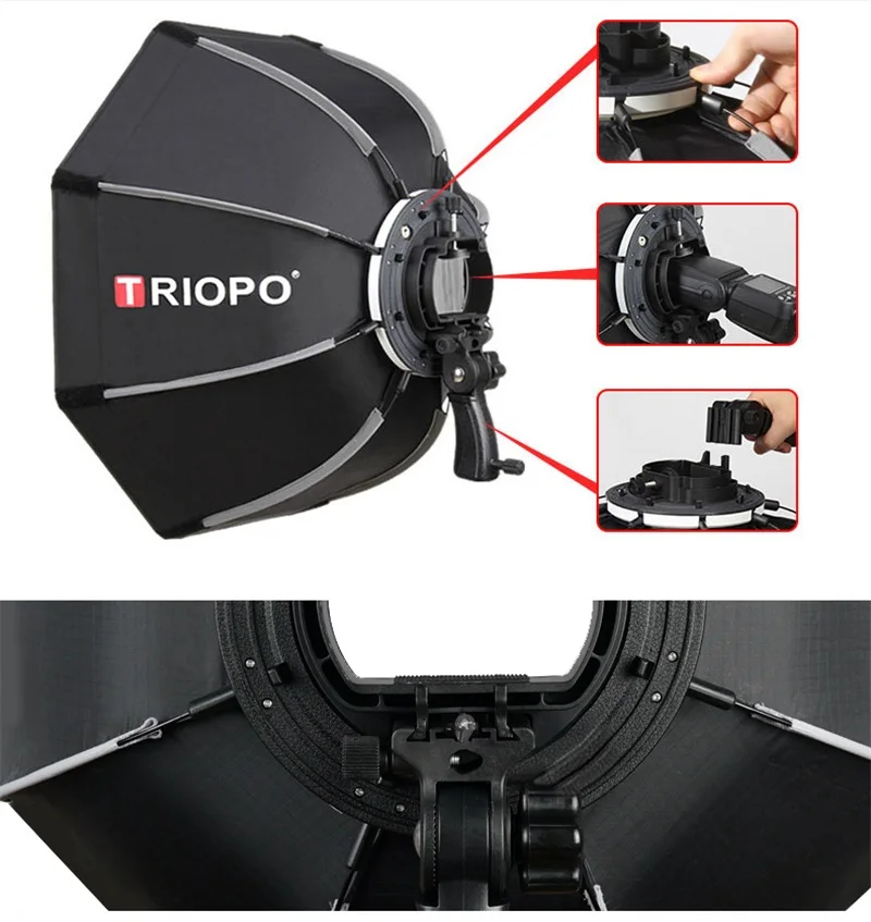 TRIOPO 65cm Octagon Umbrella Softbox Portable Outdoor For Godox