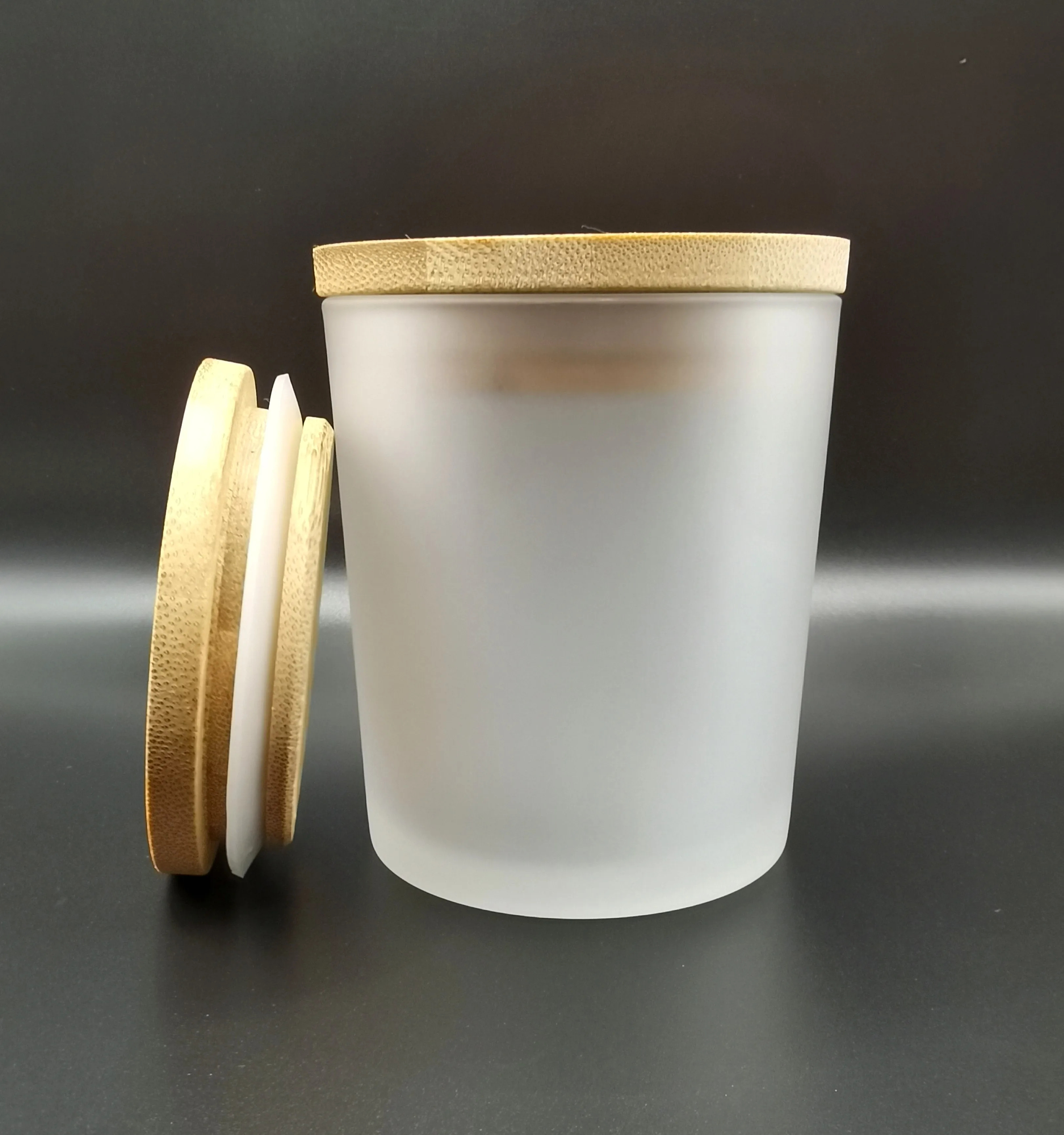 Luxury Frosted White 8oz/10oz /14oz/24oz/ Glass Candle Jars Empty ...