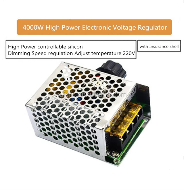 AC110V 220v 4000W SCR Voltage Regulator Motor iron Speed control Thermostat LED 