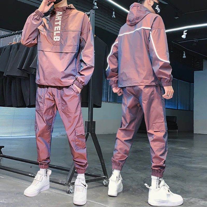 mens reflective tracksuit