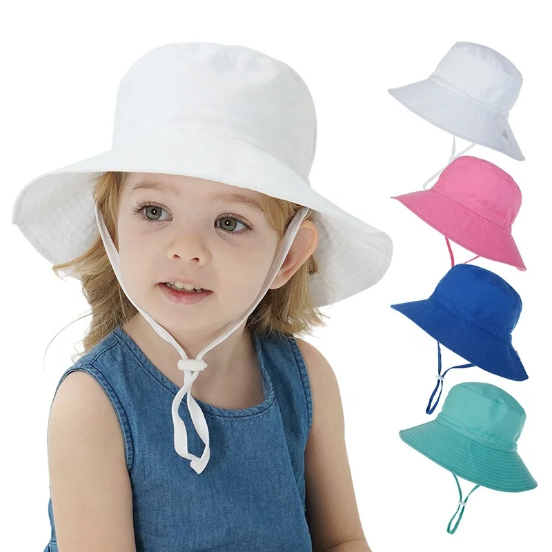 
New style Kids Bucket Hats Colorful Adjustable Children Summer Hats 
