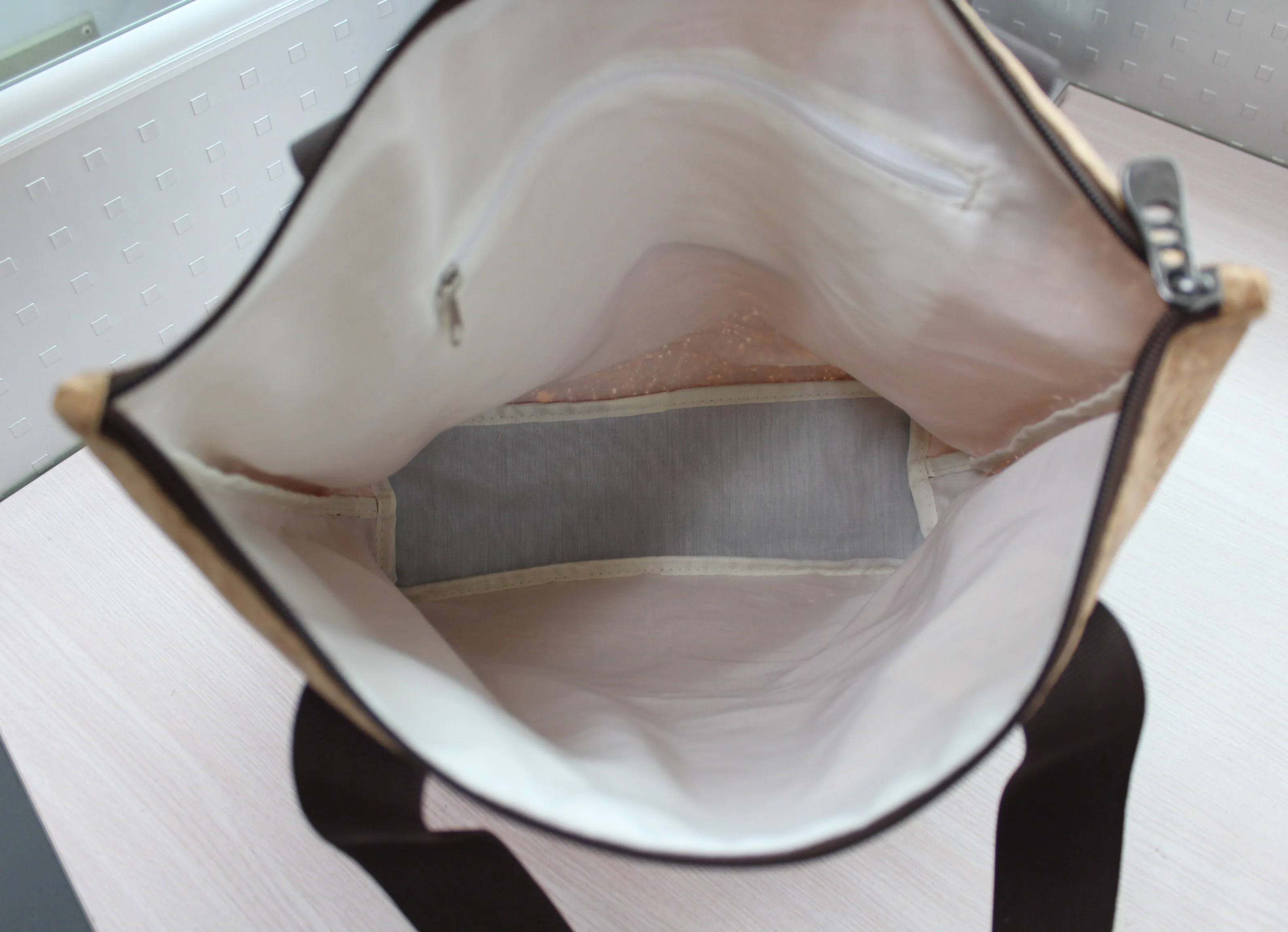 eco-friendly recycled poly bag cork tote bag