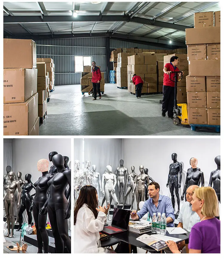 aiyi 塑料人体模特时尚女性全身现代显示窗口人体模特皮肤白色