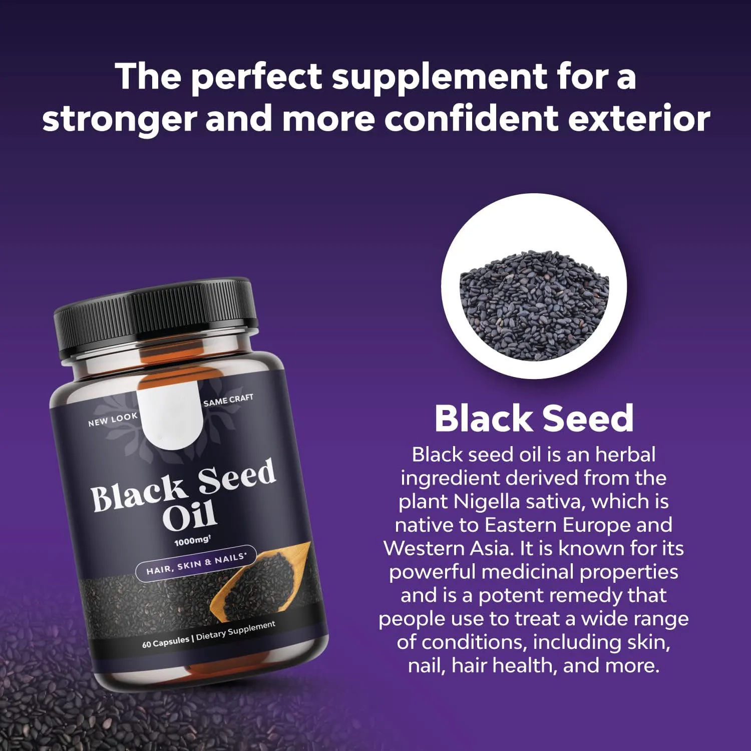 Pure Black Seed Oil Capsule Black Cumin Seed Oil Capsule Contains Omega