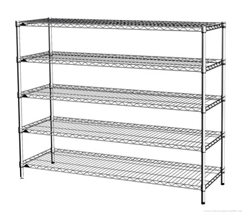 Warehouse Storage Stainless Steel Line Net Wire Mesh Shelf Chrome ...