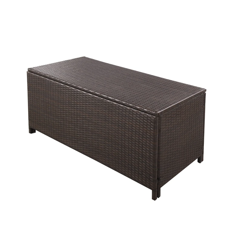Plastic Rattan Waterproof Storage Box Outdoor Rattan Wicker Storage Box