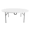 Hot Sale 4.5FT Dinning Set Plastic Half Round Table For Outdoor