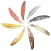 Fashionable 8 Pieces Metal Feather Book marks Book Markers for Book