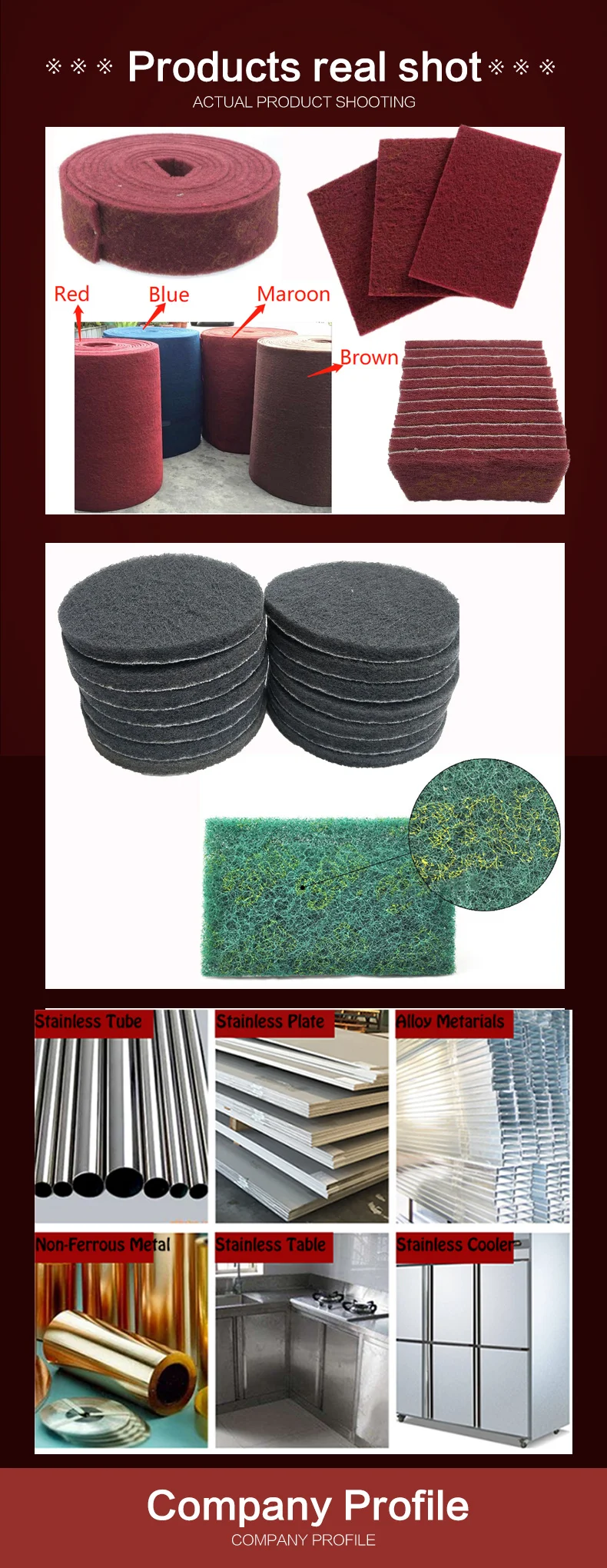 Abrasive Non Woven Pads Pad Floor Nylon Hand Making Machine Polishing