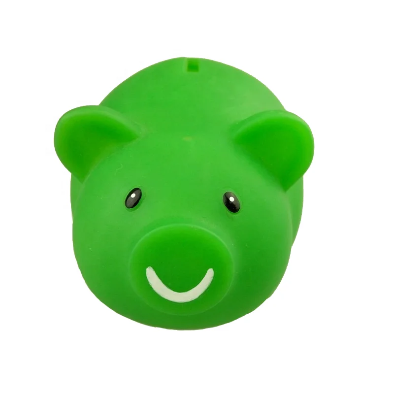 Promotional Custom Plastic Pvc Piggy Banks Money Box Banks Green Piggy