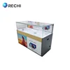 RECHI Custom Design Various types of Floor Glass Headphone Display Jewelry Showcase Stand For Mobile Phone Shop Interior Design